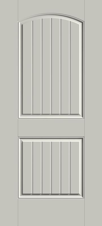 S205 - 2-Panel Arch w/Grooves Front Door