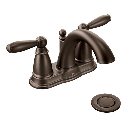 Brantford Oil Rubbed Bronze Two-Handle Low Arc  Bathroom Faucet
